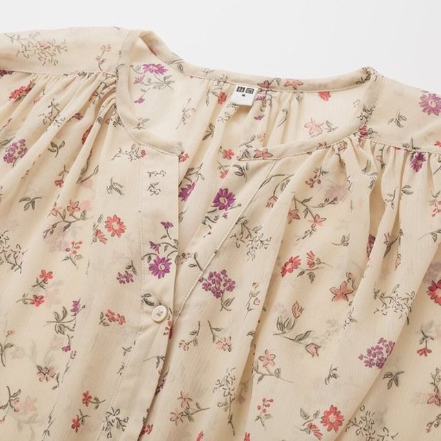 Joy of Printシフォンワンピース（7分袖）