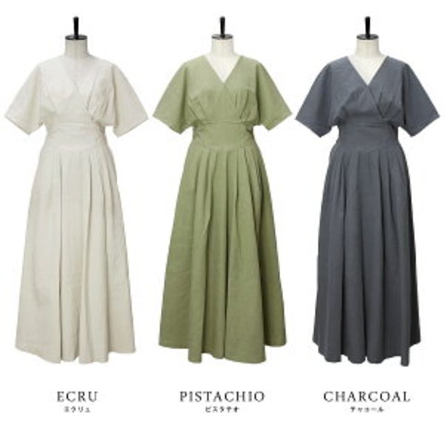 カシュクールドルマンギャザーワンピース