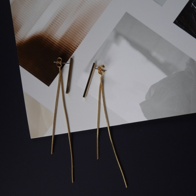 ゴールドバースウィングピアス