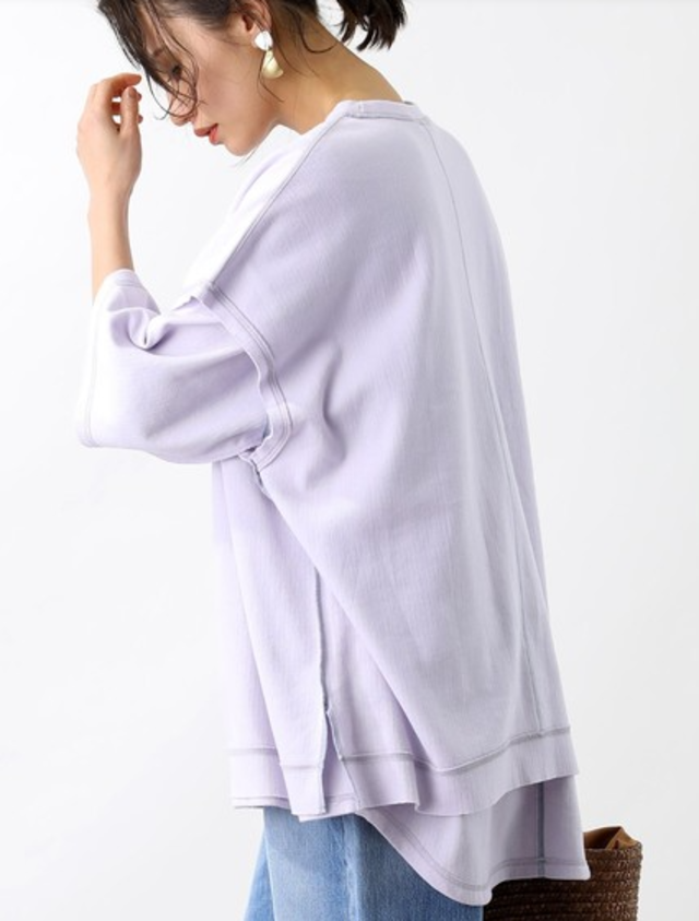 ビッグシルエットレイヤードハーフスリーブTシャツ(半袖Tシャツ)