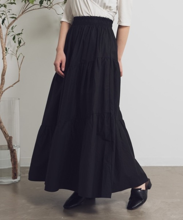 ティアードロングスカート