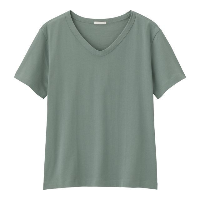 カラーVネックT(半袖)