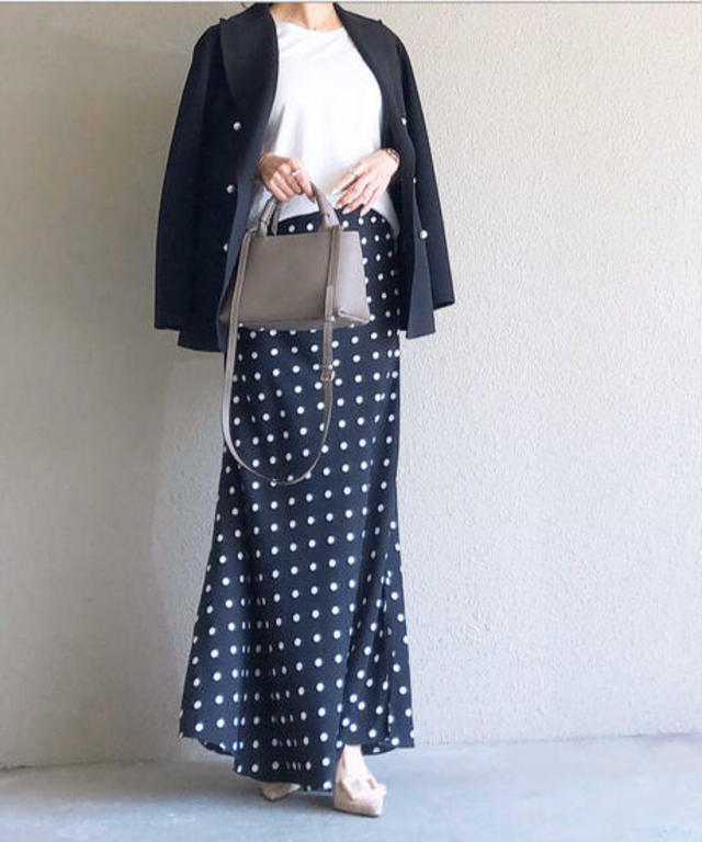 ドットマーメイドスカート