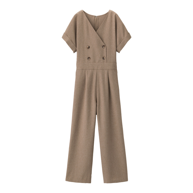 ダブルボタンジャンプスーツ