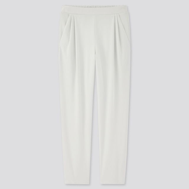 クレープジャージーテーパードパンツ（丈長め68.5cm）