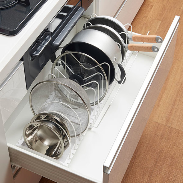 ざるボウルフライパンスタンド