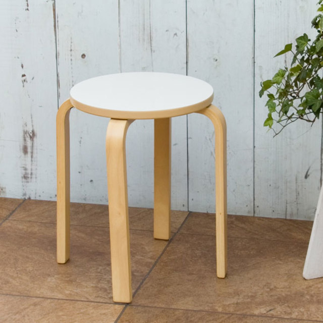 木製スツール(セロ WH)