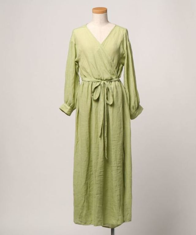 レーヨンスラブガーゼ カシュクールガウンワンピース