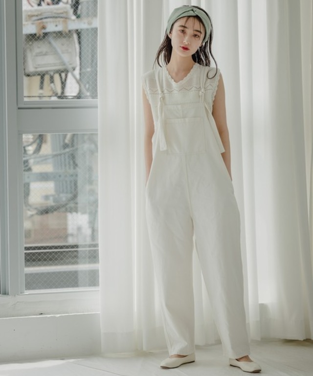 ポケット付きサロペット