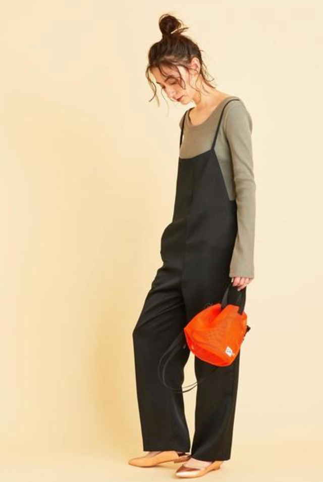 サテンキャミソールサロペット -ウォッシャブル