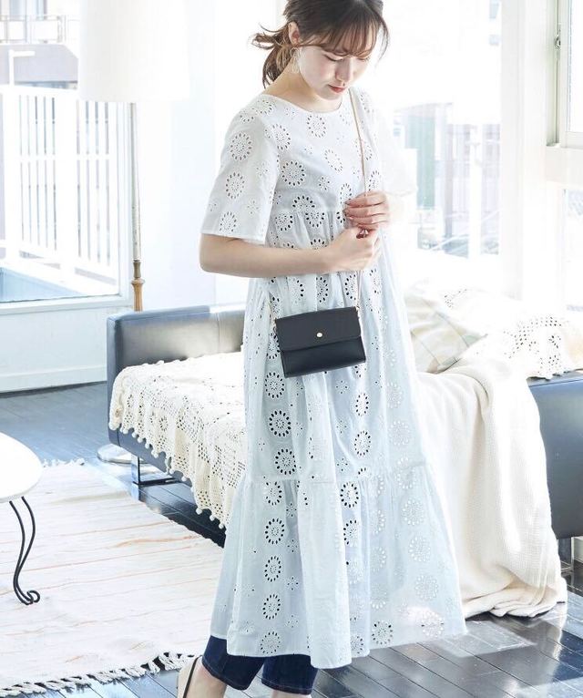 【WEB限定】刺繍レースワンピース