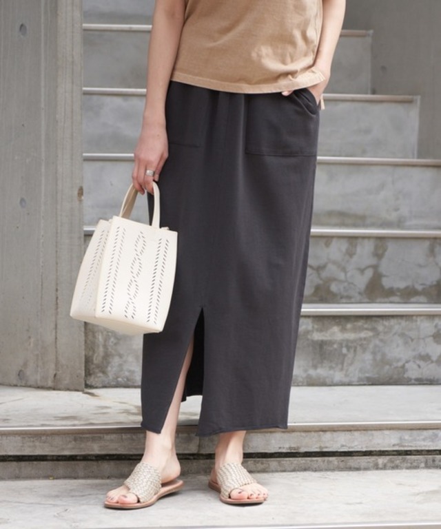 インレイ裏毛Iラインスカート