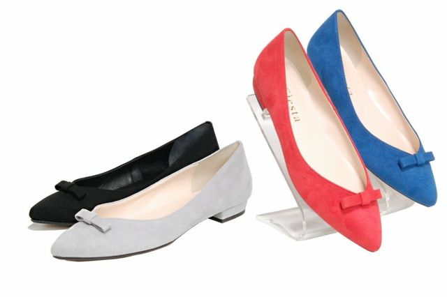 リボンレインパンプス