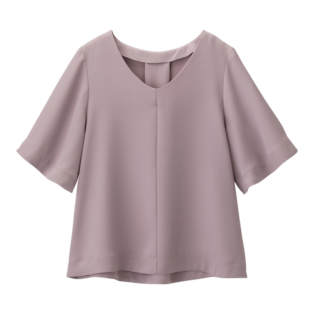 エアリーフレアスリーブブラウス(5分袖)