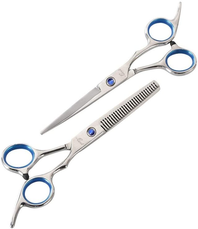 初心者・美容師向け SUS420高級ステンレス製 カットシザー/セニングシザー