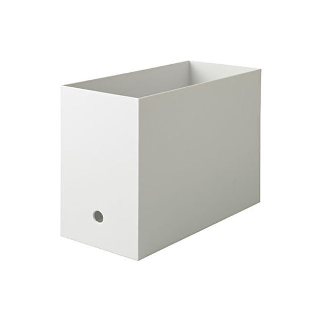 ポリプロピレンファイルボックス・スタンダードタイプ・ワイド・A4用ホワイトグレー