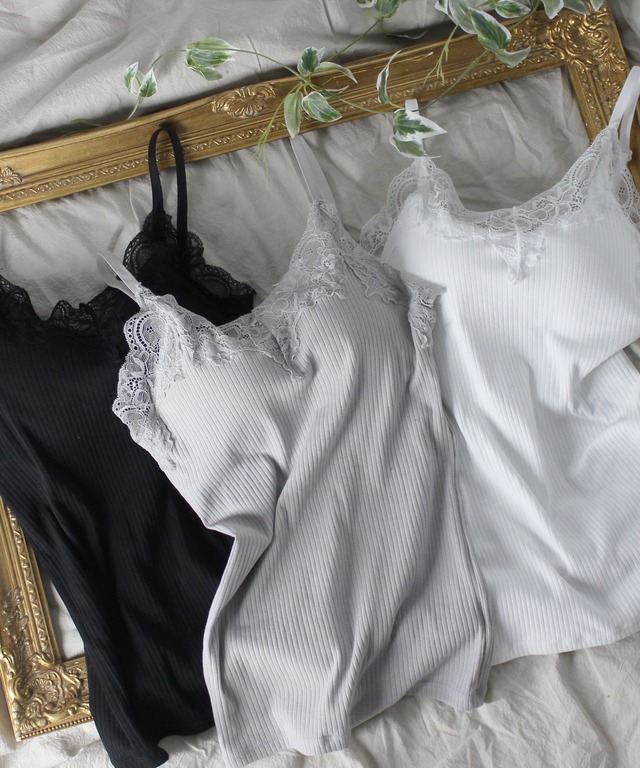 楽盛りインナー「ブライラズ」リブレースキャミソール