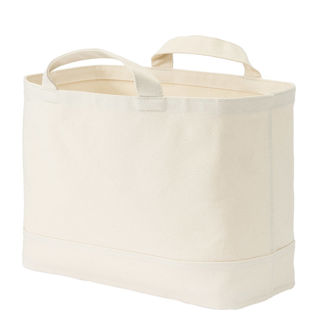 持ち手付帆布長方形バスケット・スリム・大 約幅３７×奥行１８．５×高さ２６ｃｍ