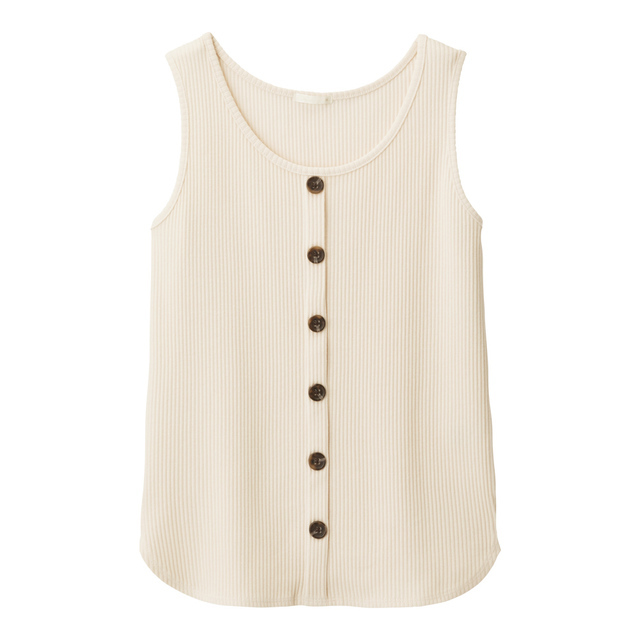 フロントボタンタンクトップ