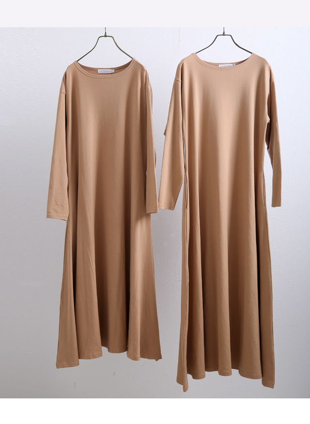 フレアマキシ丈ワンピース