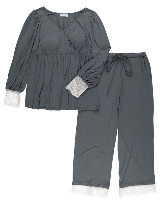 シンプル×ストレッチレース　カップ付き　カシュクールセットアップ