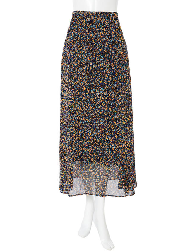 小花柄ロングスカート