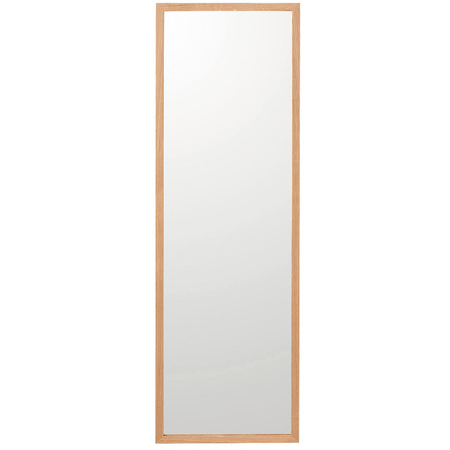 壁に付けられる家具・ミラー・中・オーク材 幅３２．５×奥行２×高さ１００ｃｍ