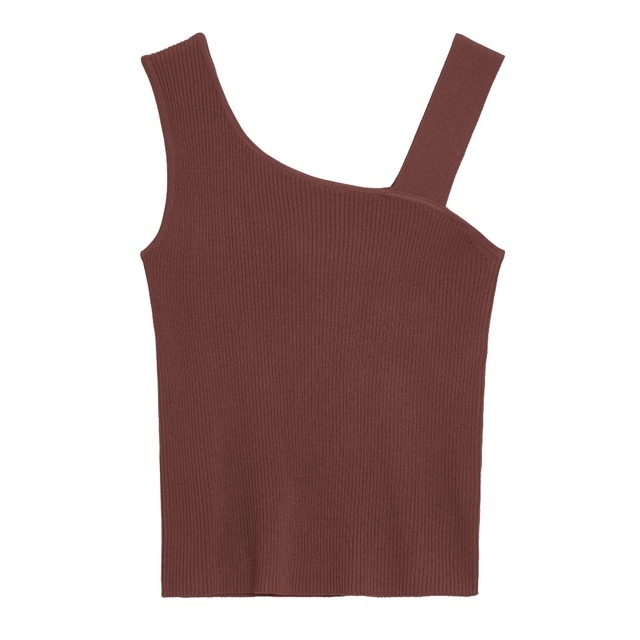 アシンメトリーニットタンクトップ