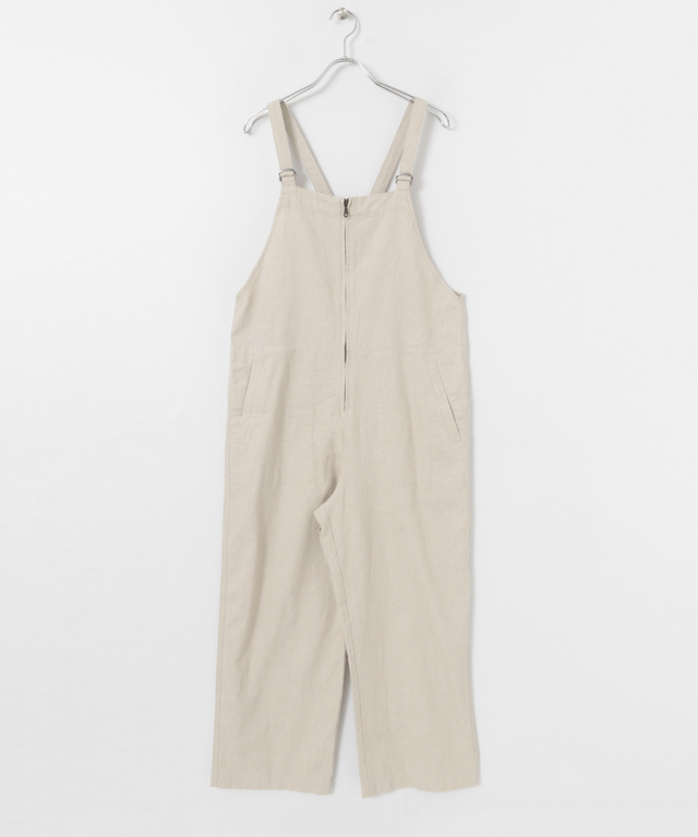 コットンリネンデッキサロペット