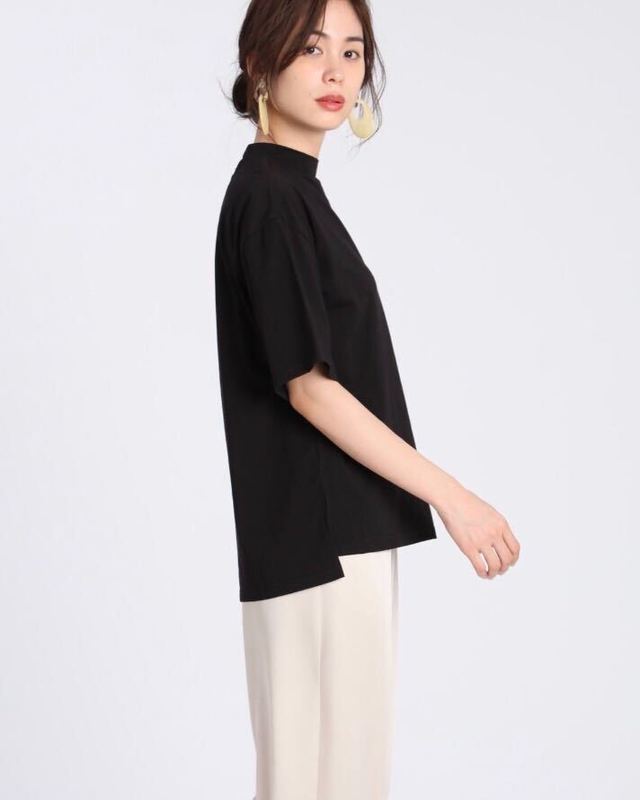 《musee》ハイネックデザインカットソー