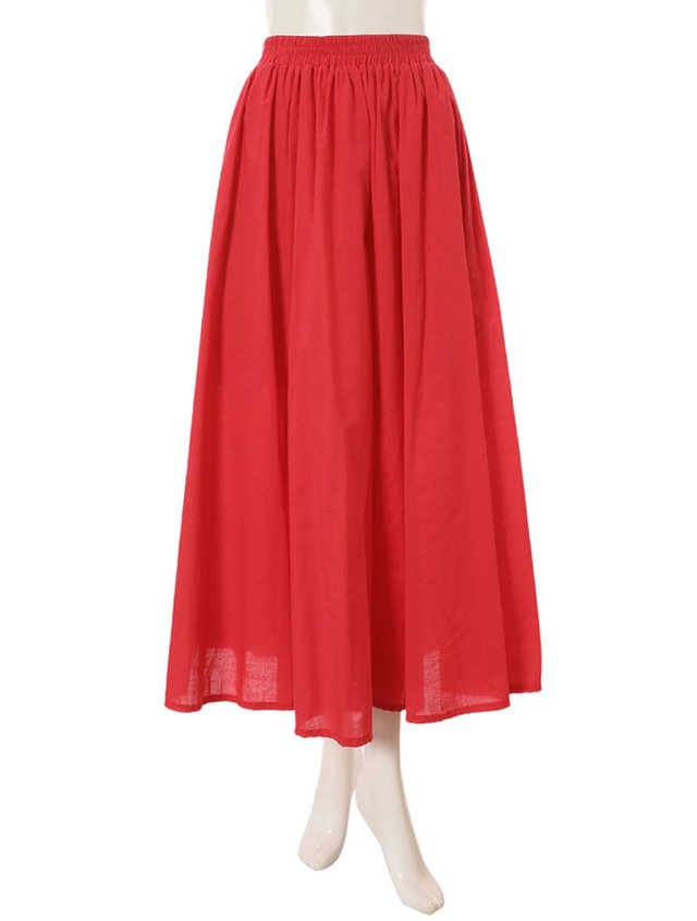 シャーリングロングスカート