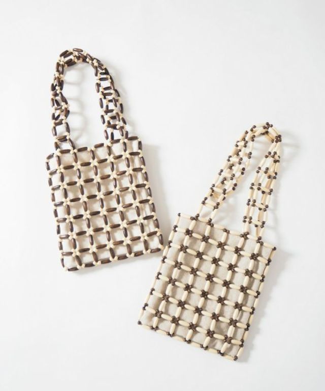 ウッドビーズトートバッグ