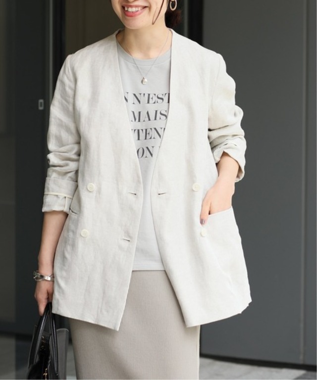 フレンチリネンツイルWブレストジャケット