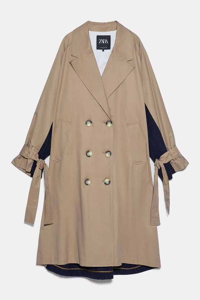 コントラスト入りトレンチコート