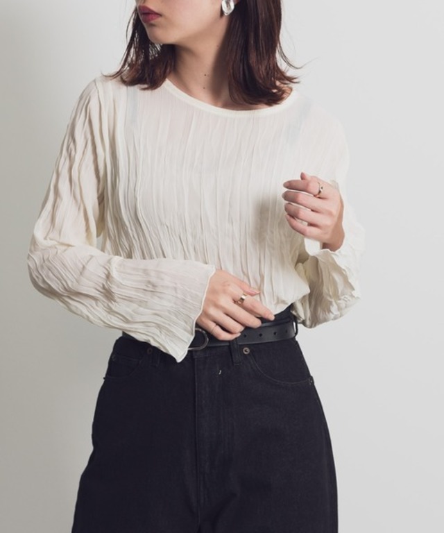 シアーワッシャーシフォンブラウス