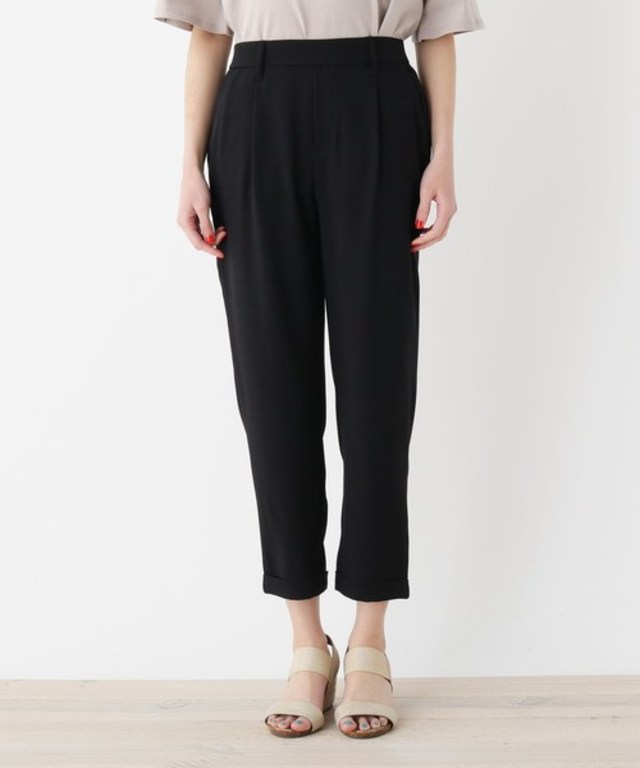 裾ダブルストレッチテーパードパンツ