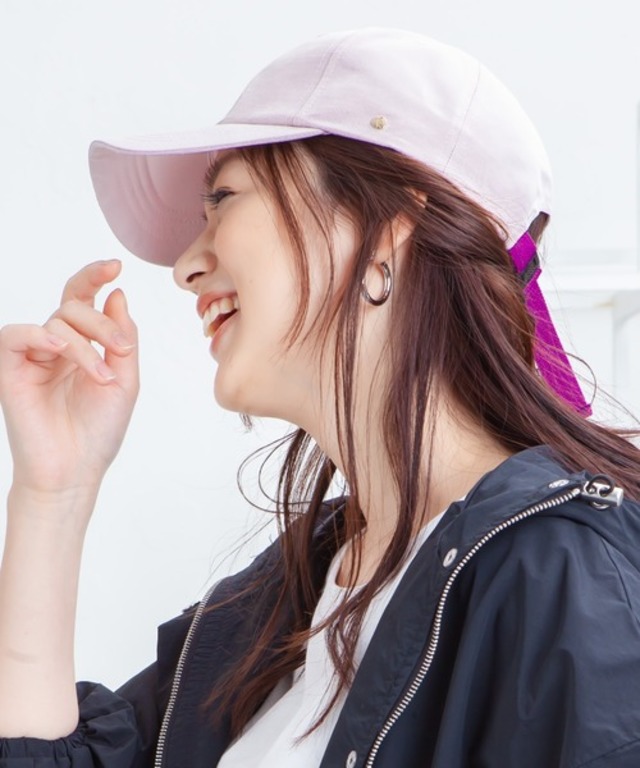 イロドリ レディース帽子 撥水 カラーベルト キャップ