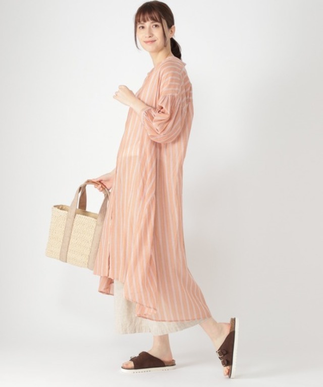 マルチストライプスキッパーワンピース