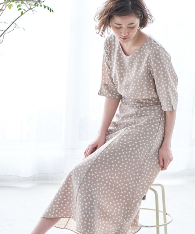 ダルメシアンプリントワンピース