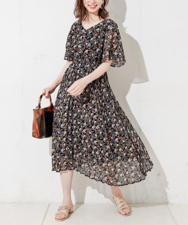 【WEB限定】親子プリーツパール釦ワンピース