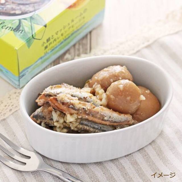 オリジナル　瀬戸内レモンバル　小鰯とマッシュルームの瀬戸内レモンアヒージョ　85g