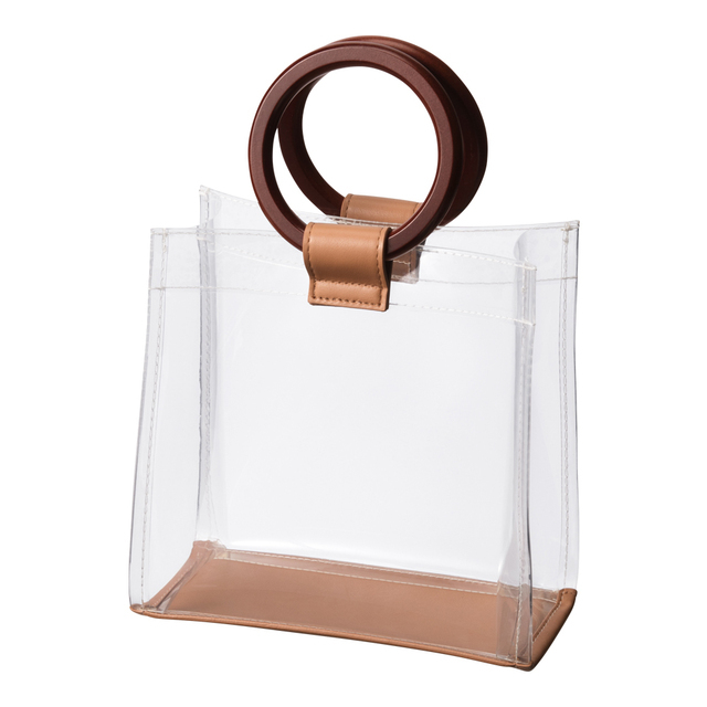 ラウンドハンドルクリアバッグ