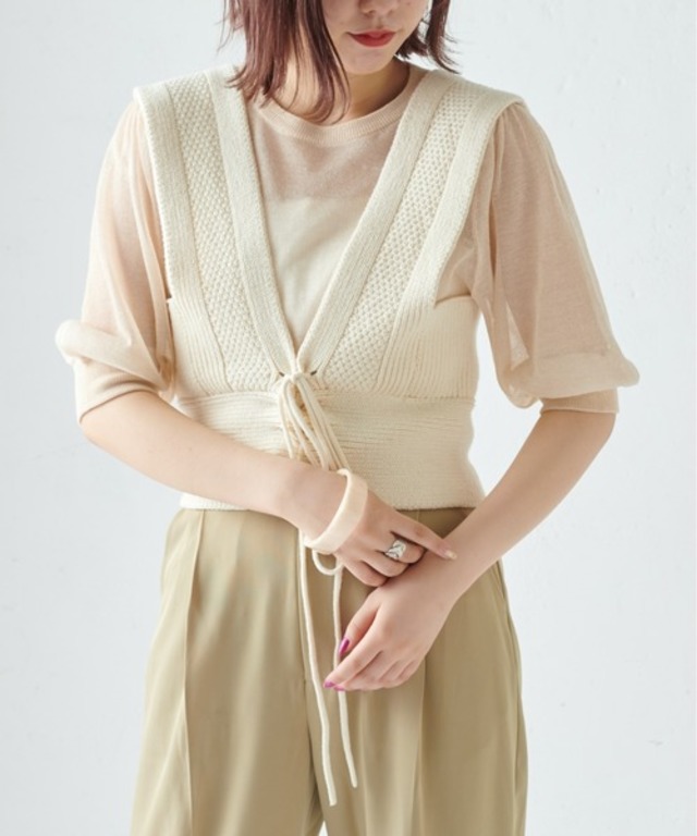 前後2wayニットビスチェ