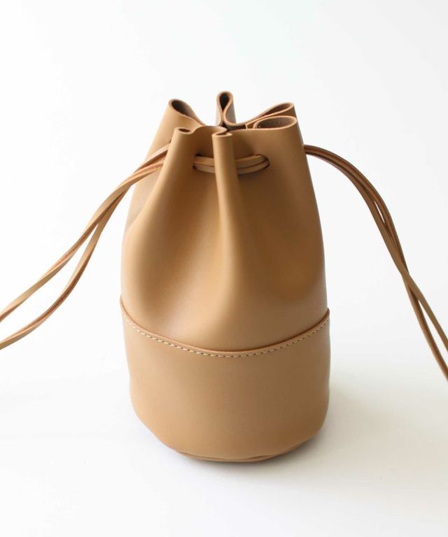 エコレザーミニ巾着バッグ