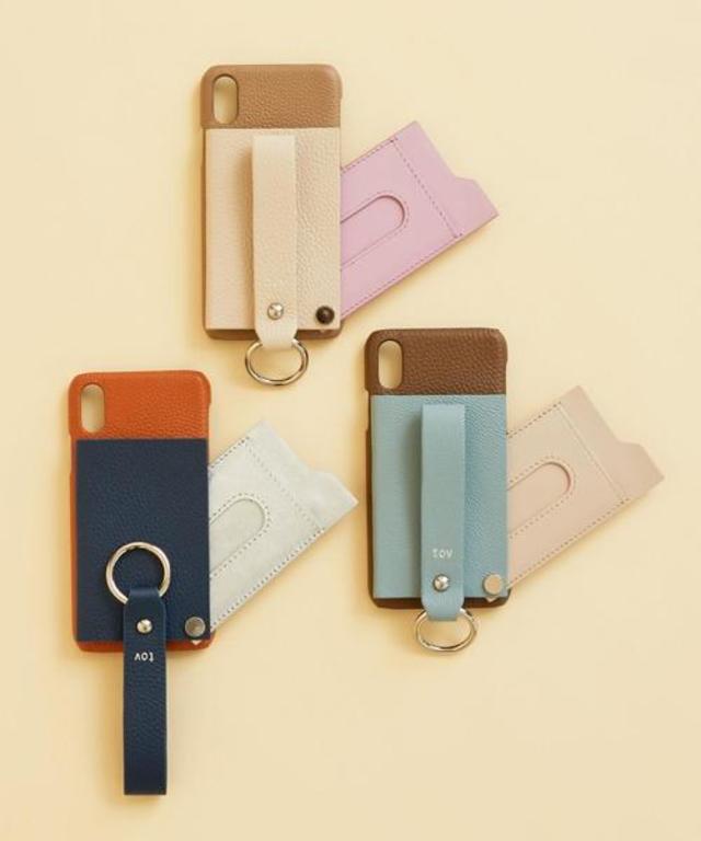 レザーiPhone X/XS スライドパスケース