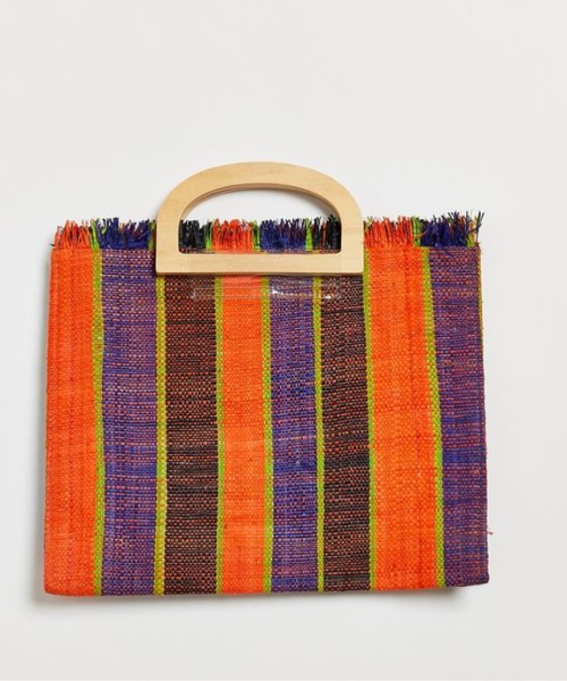 マダガスカルウッドハンドルbag