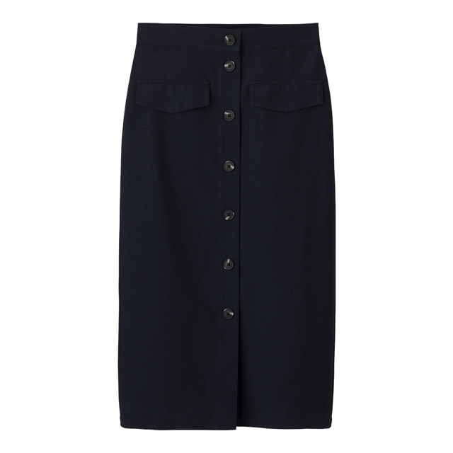 フロントボタンナロースカート
