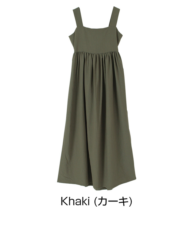 バックリボンエプロンワンピース