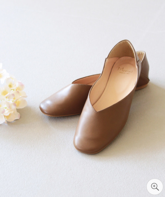 足首細見え 脚長効果もある 2WAY スクエアトゥ バブーシュ