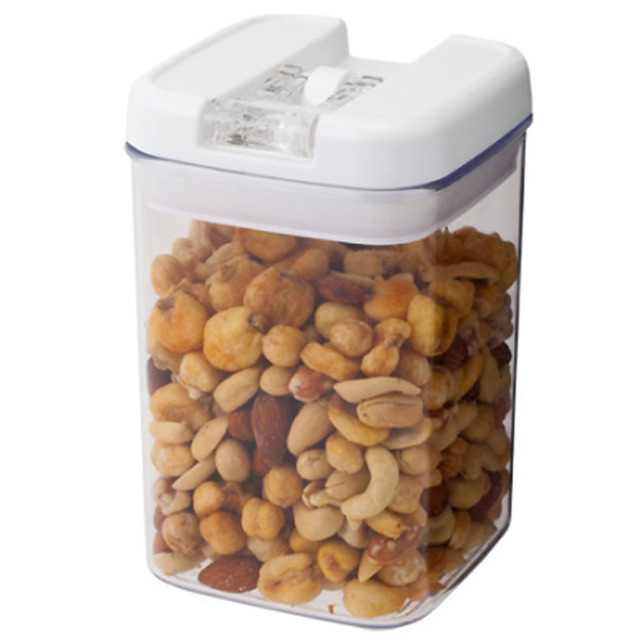 片手で開け閉めができる保存容器 正方形 800ml